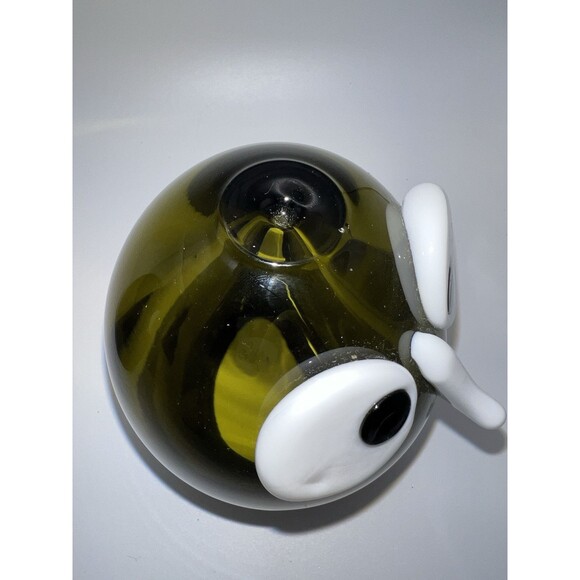 Crate and Barrel Hoot The Owl Figurine Hand-Blown Glass Egg Shaped Art - Picture 4 of 8